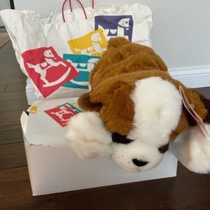 FAO Schwarz 16" stuffed Bernie Dog, New